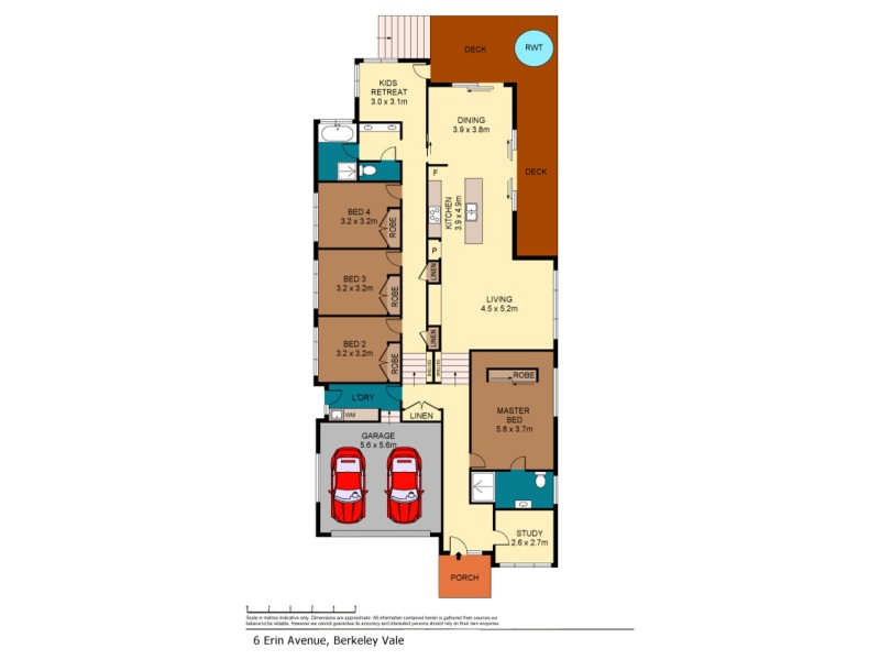 6 Erin Avenue, Berkeley Vale NSW 2261 Floorplan