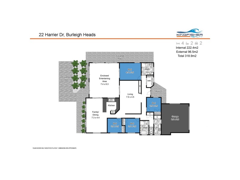 22 Harrier Drive, Burleigh Waters QLD 4220 Floorplan