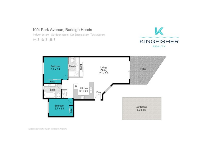 10/4 Park Avenue, Burleigh Heads QLD 4220 Floorplan