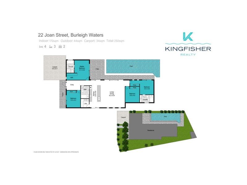 22 Joan Street, Burleigh Waters QLD 4220 Floorplan