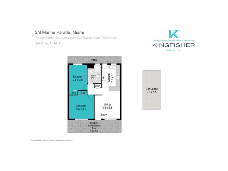 2/8 Marine Parade, Miami QLD 4220 Floorplan