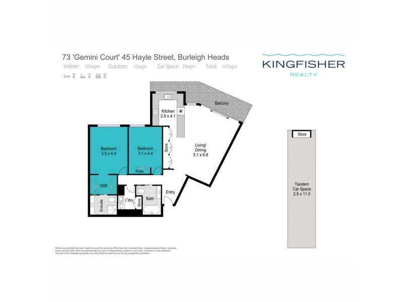 73/45 Hayle Street, Burleigh Heads QLD 4220 Floorplan