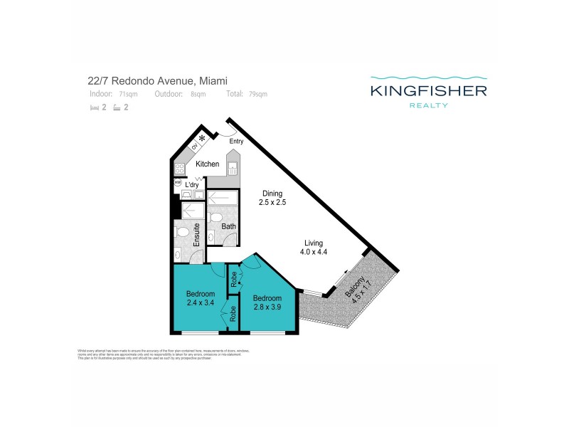 22/7 Redondo Avenue, Miami QLD 4220 Floorplan