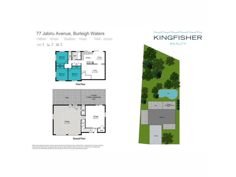 77 Jabiru Avenue, Burleigh Waters QLD 4220 Floorplan
