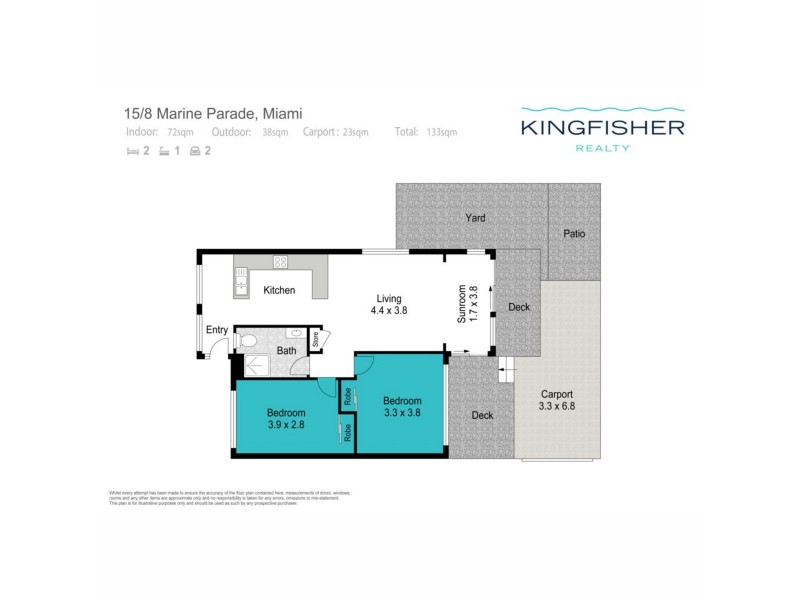 15/8 – 12 Marine Parade, Miami QLD 4220 Floorplan