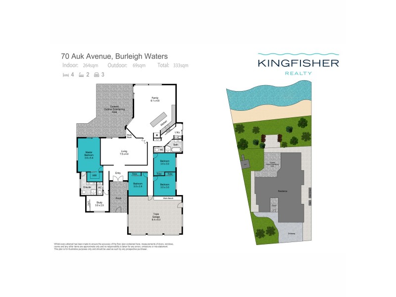 70 Auk Avenue, Burleigh Waters QLD 4220 Floorplan
