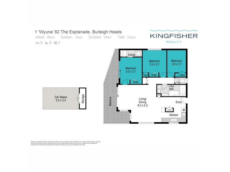 1/82 The Esplanade, Burleigh Heads QLD 4220 Floorplan