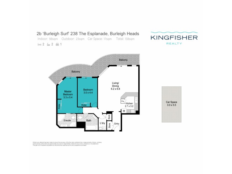 2B/238 The Esplanade, Miami QLD 4220 Floorplan