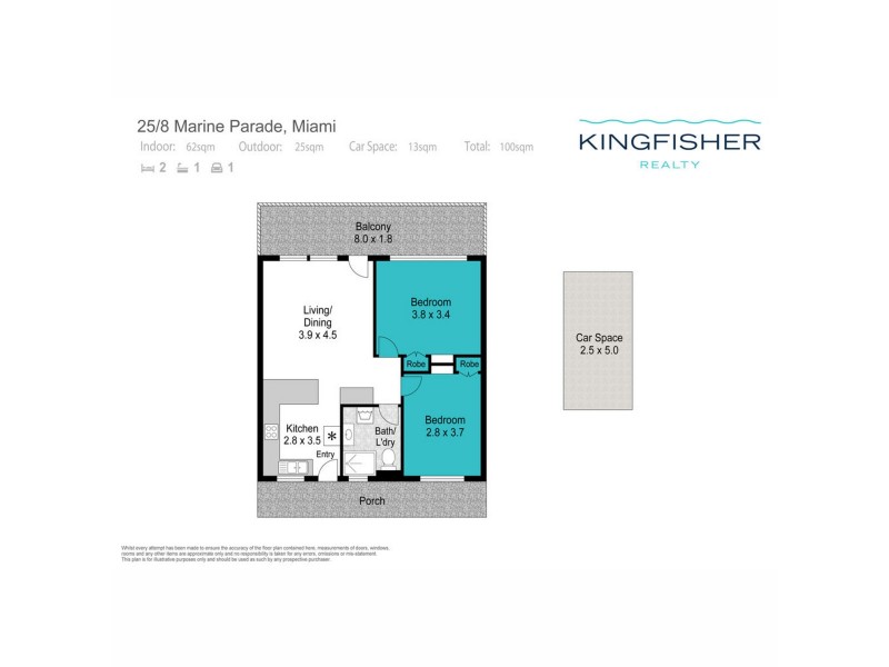 25/8 – 12 Marine Parade, Miami QLD 4220 Floorplan