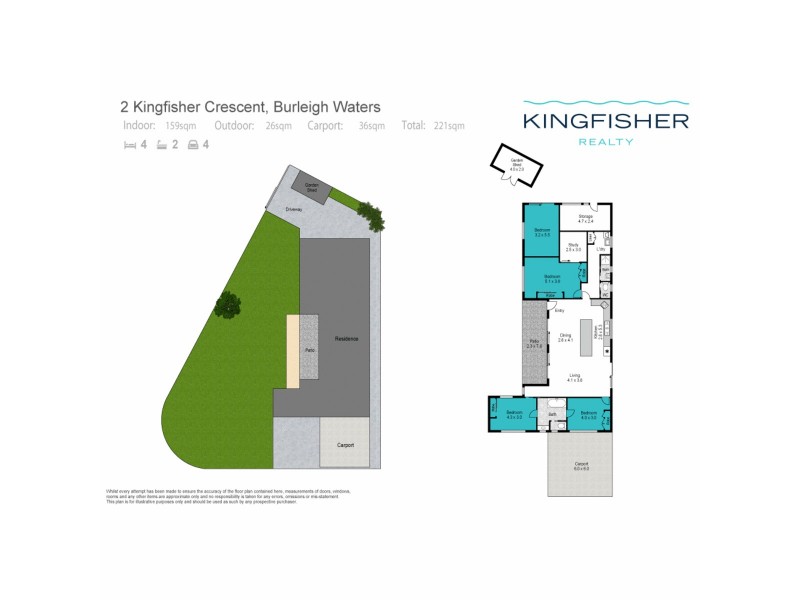 2 Kingfisher Crescent, Burleigh Waters QLD 4220 Floorplan