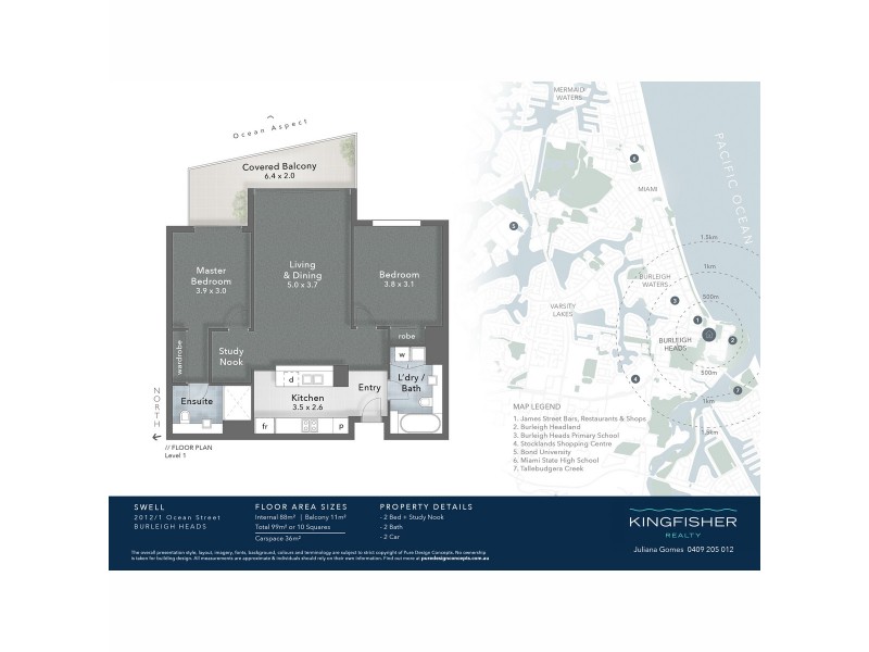 2012/1 Ocean Street, Burleigh Heads QLD 4220 Floorplan
