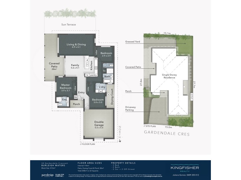 34 Gardendale Crescent, Burleigh Waters QLD 4220 Floorplan