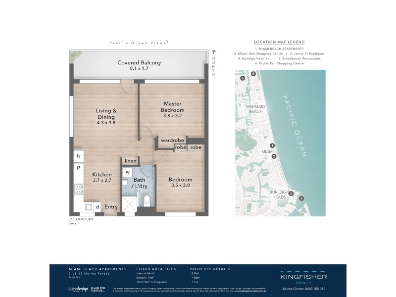 21/8 – 12 Marine Parade, Miami QLD 4220 Floorplan