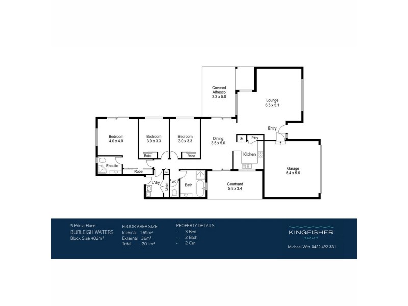 5 Prinia Place, Burleigh Waters QLD 4220 Floorplan