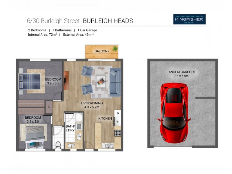 6/30 Burleigh Street, Burleigh Heads QLD 4220 Floorplan