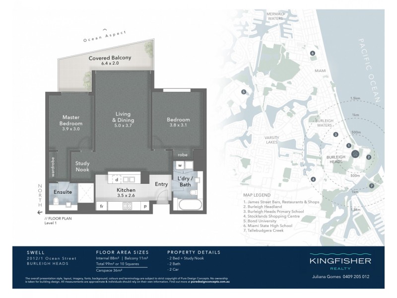 2012/1 Ocean Street, Burleigh Heads QLD 4220 Floorplan