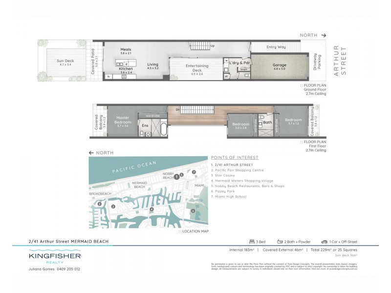 2/41 Arthur Street, Mermaid Beach QLD 4218 Floorplan