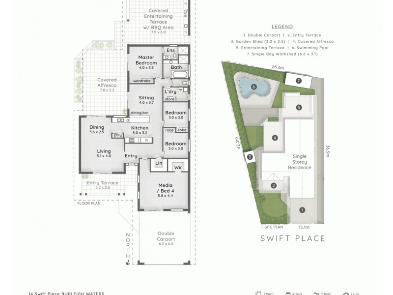 14 Swift Place, Burleigh Waters QLD 4220 Floorplan