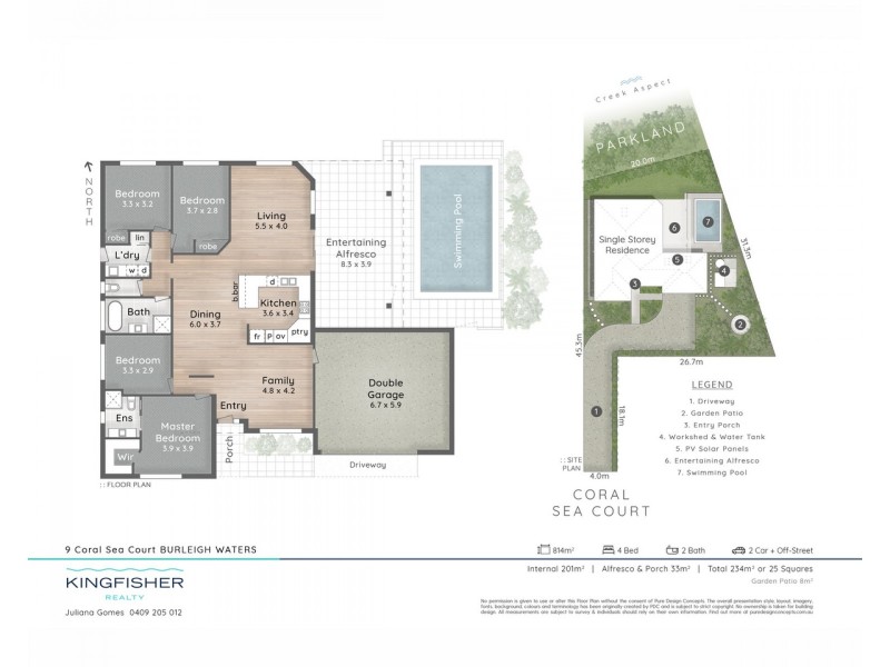 9 Coral Sea Court, Burleigh Waters QLD 4220 Floorplan