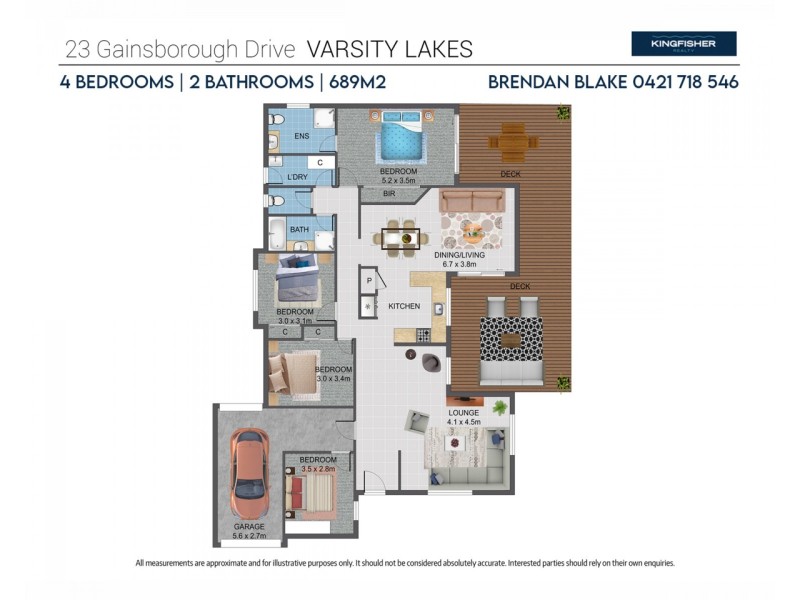 23 Gainsborough Drive, Varsity Lakes QLD 4227 Floorplan