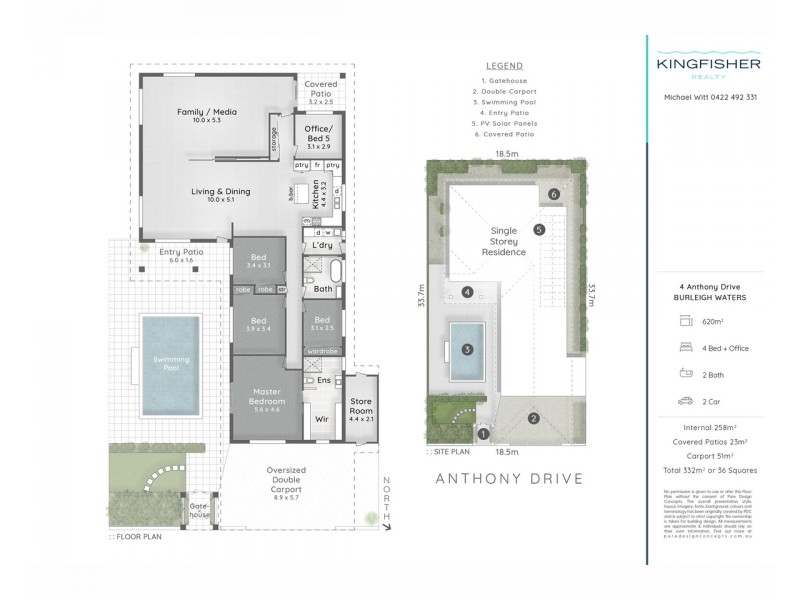 4 Anthony Drive, Burleigh Waters QLD 4220 Floorplan