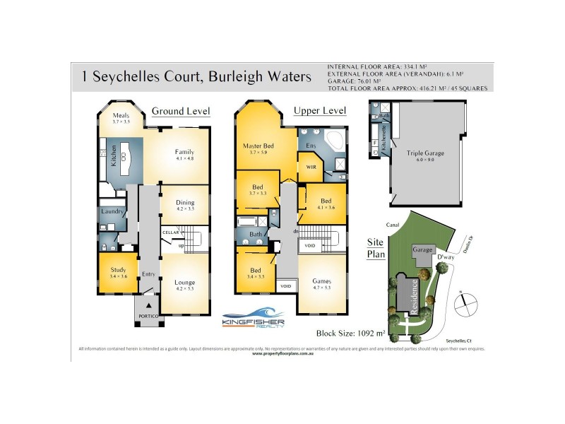 1 Seychelles Court, Burleigh Waters QLD 4220 Floorplan