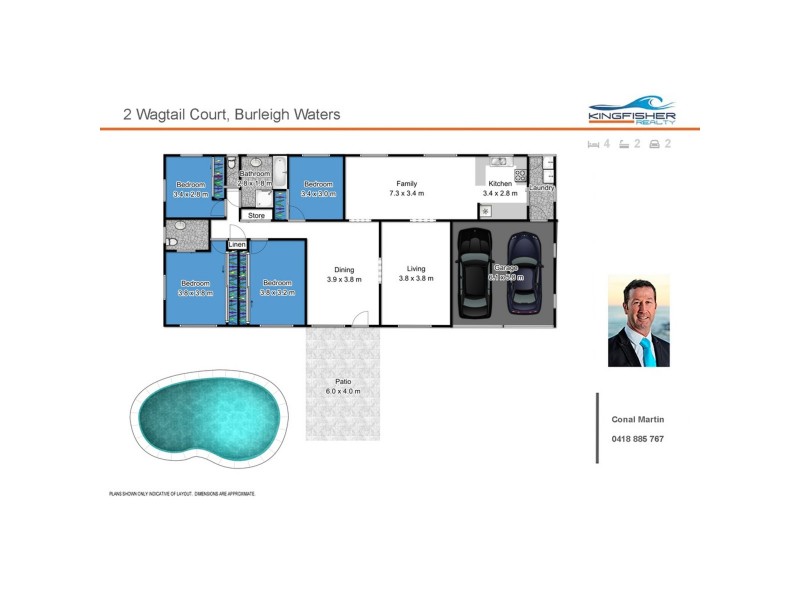 2 Wagtail Court, Burleigh Waters QLD 4220 Floorplan