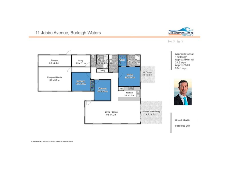 11 Jabiru Avenue, Burleigh Waters QLD 4220 Floorplan