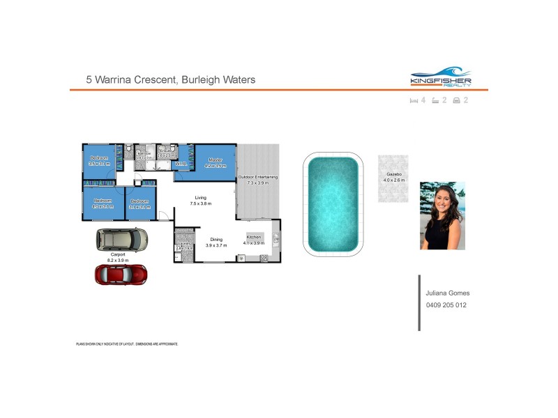 5 Warrina Crescent, Burleigh Waters QLD 4220 Floorplan