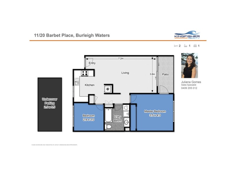 11/20 Barbet Place, Burleigh Waters QLD 4220 Floorplan