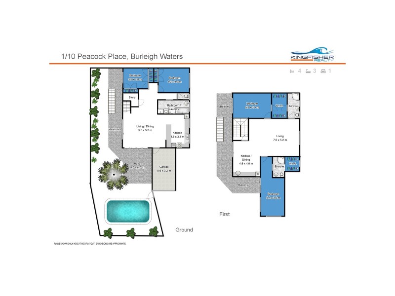 1/10 Peacock Place, Burleigh Waters QLD 4220 Floorplan