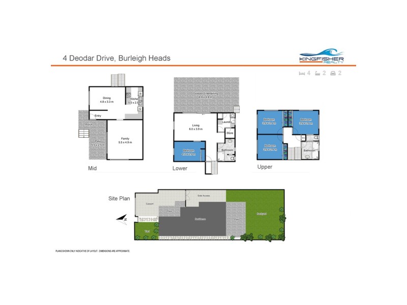 4 Deodar Drive, Burleigh Heads QLD 4220 Floorplan