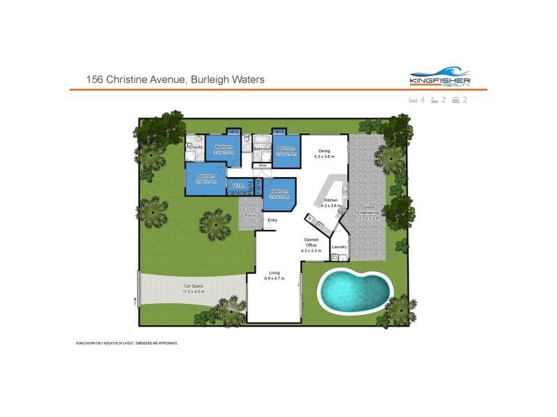 156 Christine Avenue, Burleigh Waters QLD 4220 Floorplan