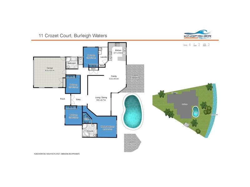 11 Crozet Court, Burleigh Waters QLD 4220 Floorplan