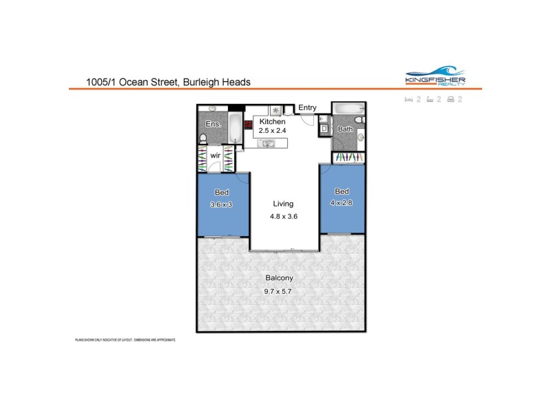 1005/1 Ocean Street, Burleigh Heads QLD 4220 Floorplan