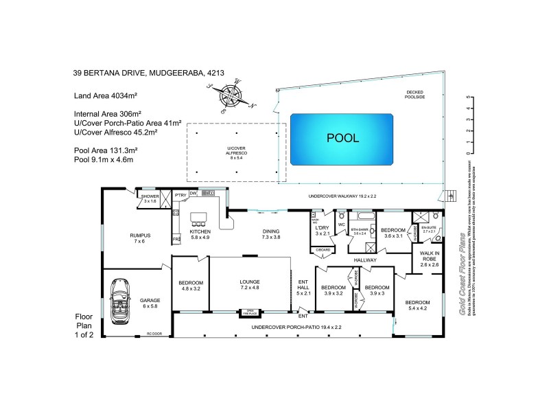 39 Bertana Drive, Mudgeeraba QLD 4213 Floorplan