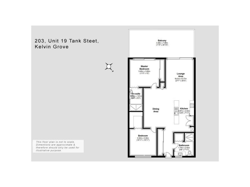 203/19 Tank Street, Kelvin Grove QLD 4059 Floorplan