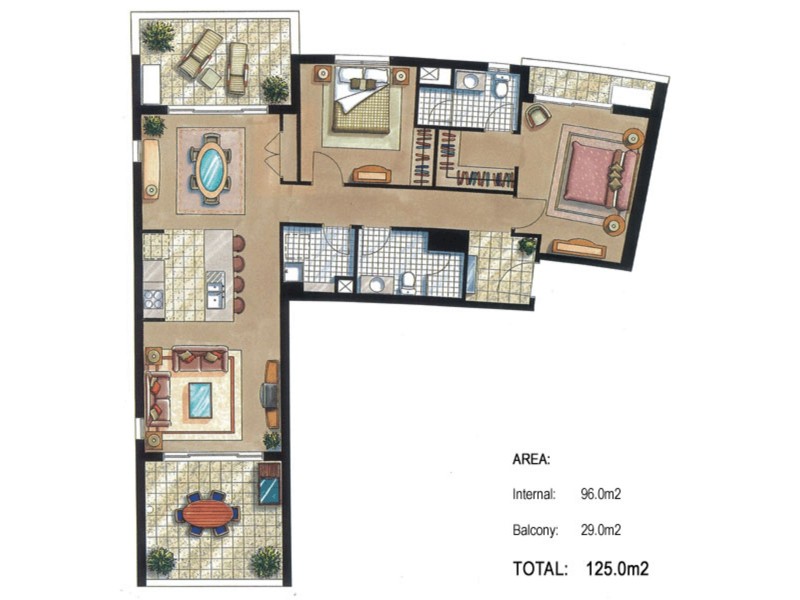 35/82 Boundary Street, Brisbane City QLD 4000 Floorplan