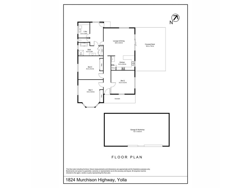 1824 Murchison Highway, Yolla TAS 7325 Floorplan