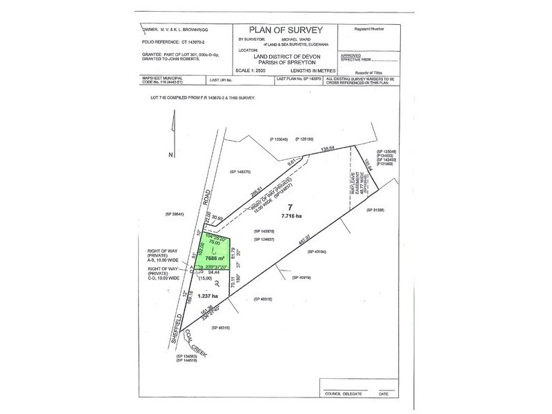 Lot 1, 597 Sheffield Road, Acacia Hills TAS 7306