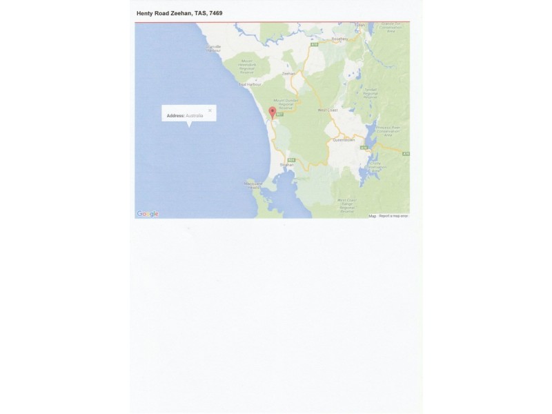 Lot 1,  Henty Road, Zeehan TAS 7469