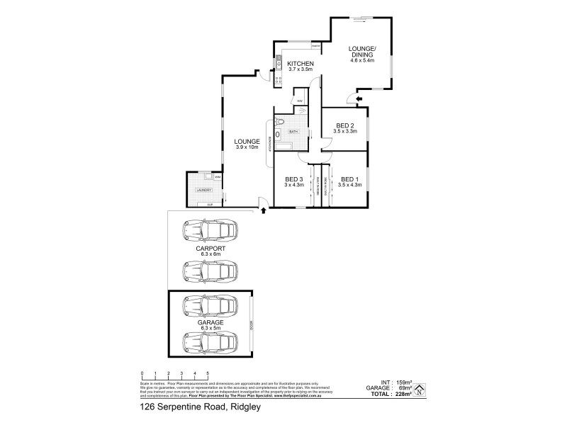 126 Serpentine Road, West Ridgley TAS 7321 Floorplan