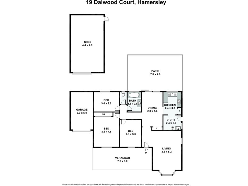 19 Dalwood Court, Hamersley WA 6022 Floorplan