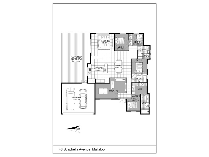 43 Scaphella Avenue, Mullaloo WA 6027 Floorplan