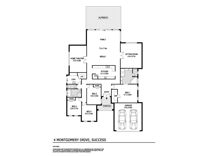 4 Montgomery Drive, Success WA 6164 Floorplan