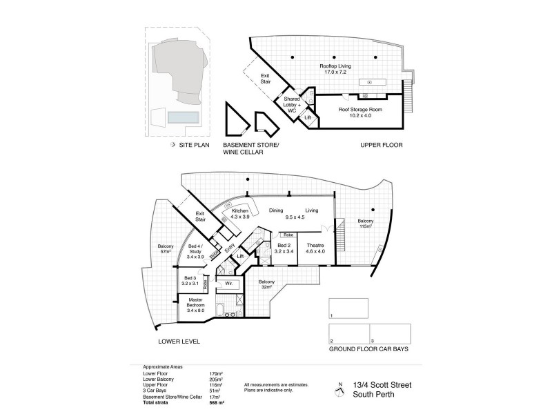 13/4 Scott Street, South Perth WA 6151 Floorplan