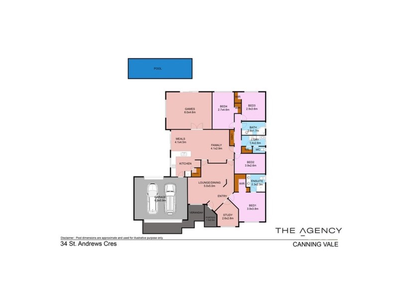 34 St Andrews Crescent, Canning Vale WA 6155 Floorplan