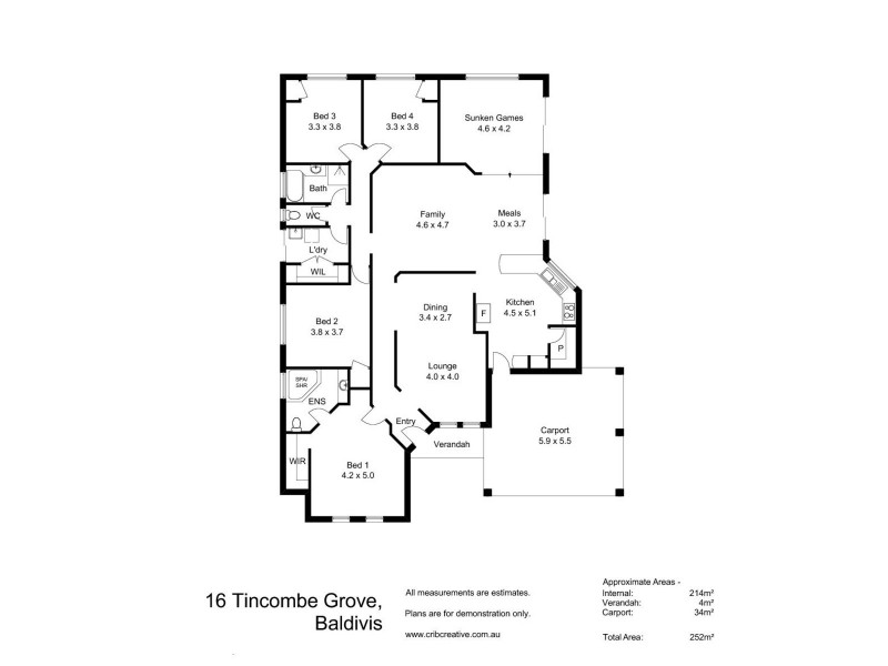 16 Tincombe Grove, Baldivis WA 6171 Floorplan