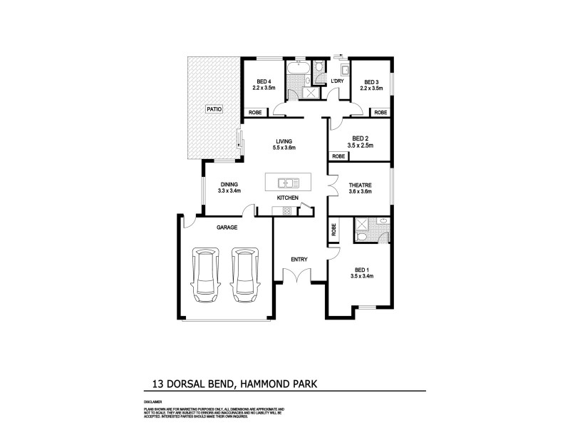 13 Dorsal Bend, Hammond Park WA 6164 Floorplan