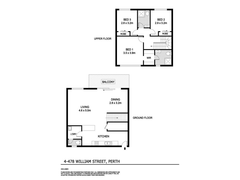 4/478 William Street, Perth WA 6000 Floorplan